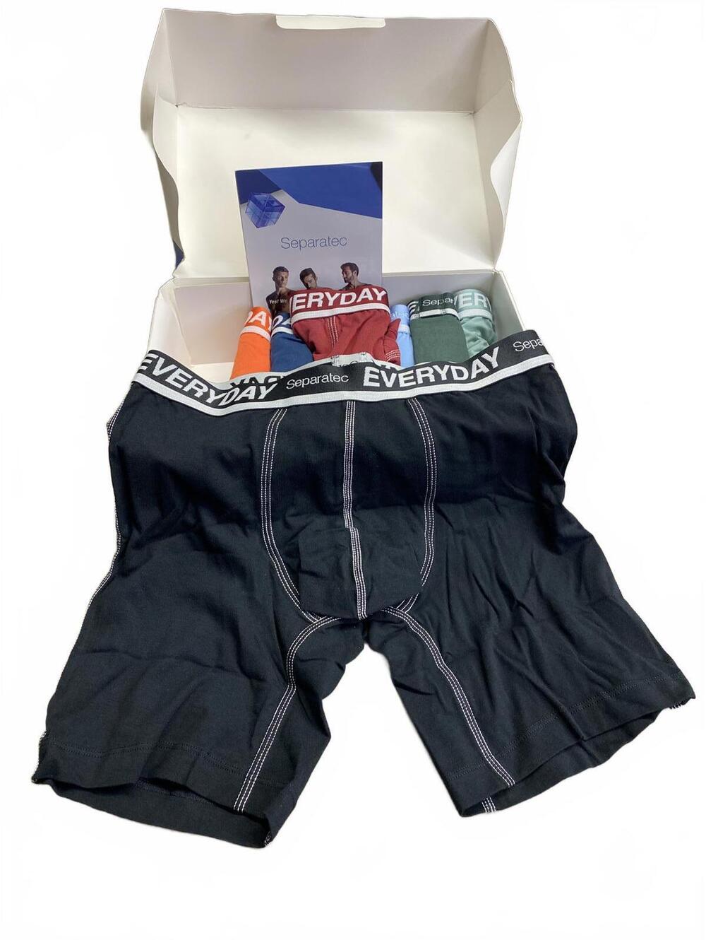 Separatec Everyday Men's Boxer Briefs Cotton/Spandex Dual Pouch 7 Pack Size S